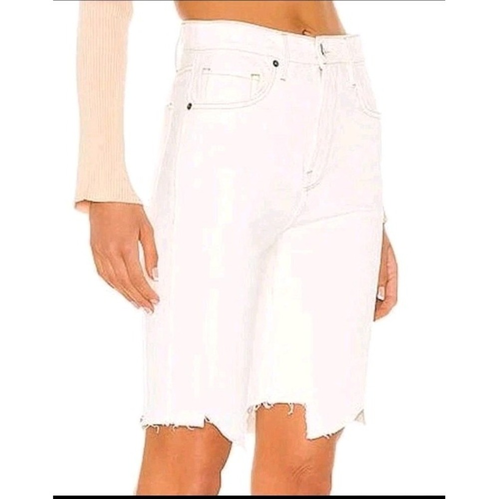Frame Denim White Women's Bermuda Shorts